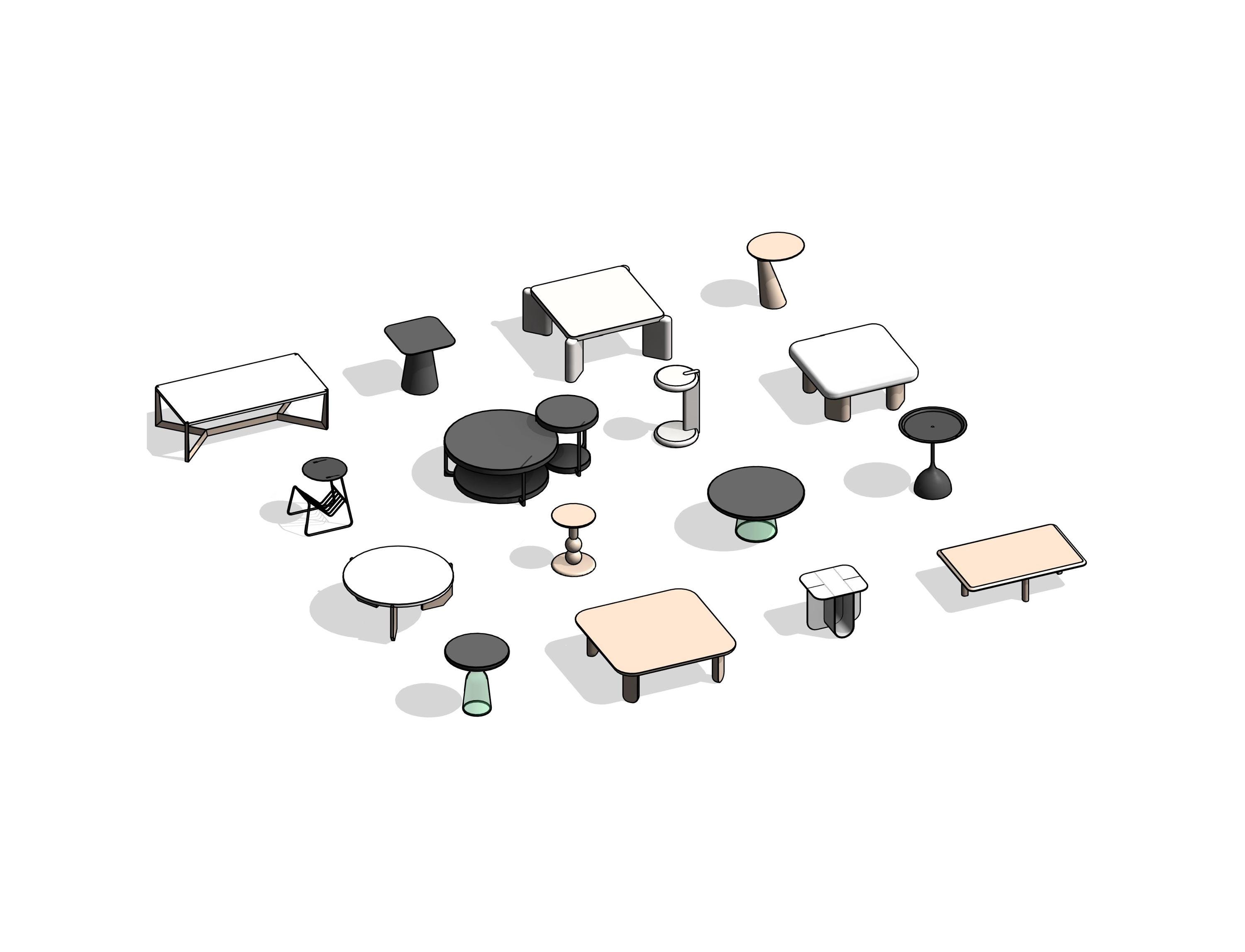 Revit Coffee Table Family Set (RFA) – Furniture | BIM 3D Model - Etsy