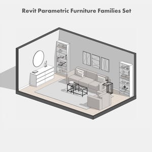 Revit Furniture Family Bundle (RFA) – Parametric Furniture Pack | Metric & Imperial Versions | BIM Objects