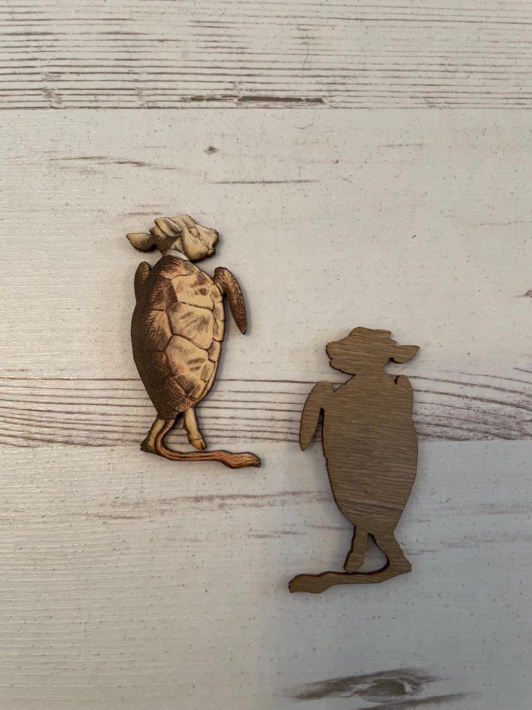 Alice in Wonderland Rabbit Turtle, Wooden Cutout for Crafting and ...