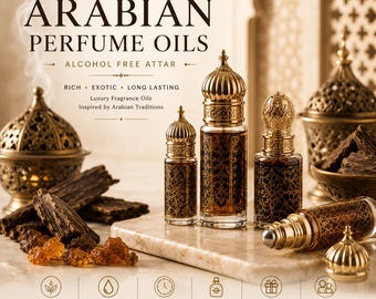 Arabian Perfume Oils | Alcohol-Free Attar, Luxury Oud Fragrance (10ml)