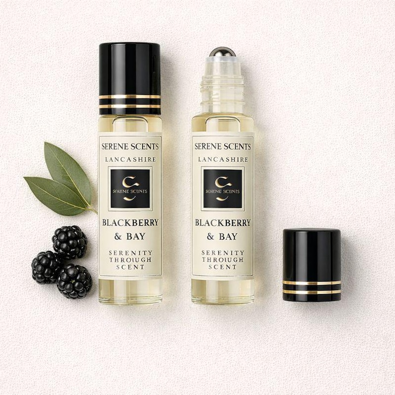 Blackberry & Bay Perfume Oil Rollerball | 10ml | Fruity Fresh Unisex Scent | Alcohol Free | Vegan image 1