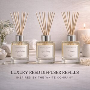 White Collection Reed Diffuser Refill 100ml | Luxury Home Fragrance | Long Lasting