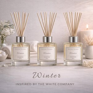 Winter Reed Diffuser Refill 100ml | White Company Style | Long Lasting Diffuser Oil | Vegan