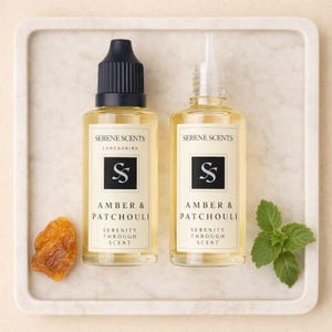 Amber & Patchouli Fragrance Oil: Earthy Aromatherapy Scent, 30ml