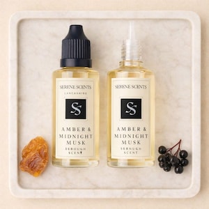 Amber & Midnight Musk Fragrance Oil: Deep Warm Home Scent, Aromatherapy