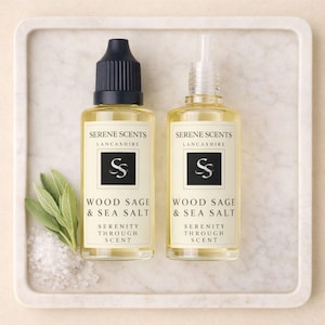 Wood Sage & Sea Salt Fragrance Oil: Fresh Coastal Scent, UK Handmade