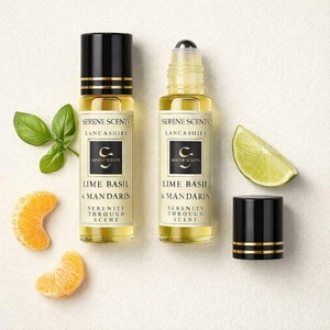 Lime Basil & Mandarin Perfume Oil Rollerball | 10ml | Fresh Citrus Aromatic Scent | Alcohol Free | Vegan Bild 2