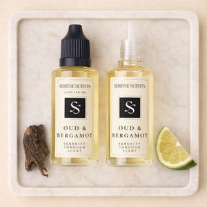 Oud & Bergamot Fragrance Oil: Rich Woody Citrus Scent, 30ml