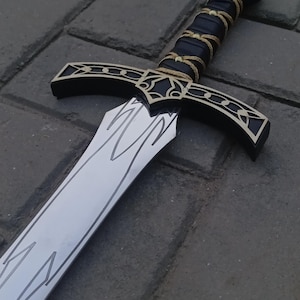 Handmade Steel Fantasy Sword, Goldryn Replica with Leather Sheath