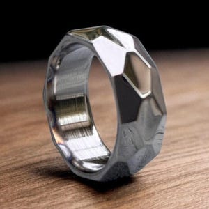 Titanium Rock Hammered 5mm Ring For Men Personalized Gift Anniversary Gift Wedding Band Titanium Ring Anniversary Gift Fathersday Gift