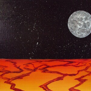 Space / Stars / Cosmos / Universe / Planet / Sun / Oil Painting on Canvas