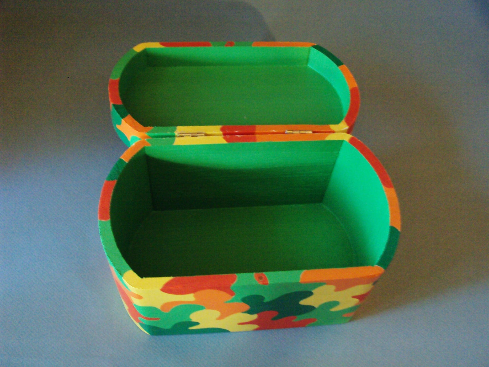 Hand Painted Box Psychedelic Style Bright Colors Curvy Shapes - Etsy