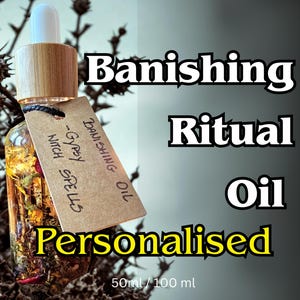 Banishing Oil Personalised Ritual Oil Cord Cutting  Energetic Clearing Spiritual Protection  Old World Witchcraft Anointing Boundaries Oil