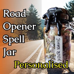 Road Opener Spell Jar Personalised Block Remover New Beginnings Spell Jar Opportunity Witchcraft Ritual Altar Tool Witch Gift Clear Paths