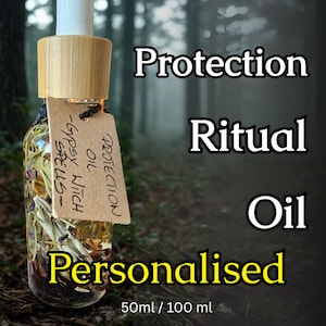Protection Oil Ritual Personalised Witch Oil for Candles Altars Handcrafted Witchcraft Oils Vegan Ritual Blend Protection Oil Spiritual Oil