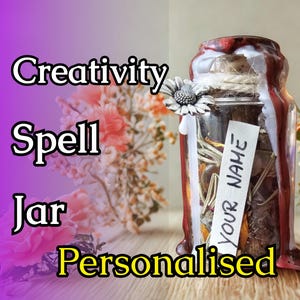 Creativity Inspiration Spell Jar Personalised Artist Spell Jar Awaken Your Muse Divine Flow Ritual Witchcraft Jar Witch Altar Gift