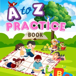 Printable Alphabet Practice Book A–Z | Kids ABC Tracing Worksheets | Preschool Learning | Digital Download