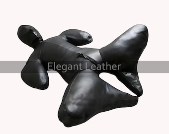 Skórzany kombinezon do spania z kapturem – worek na ciało do deprywacji sensorycznej, idealny do cosplayu i zabaw BDSM