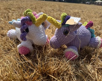 Crochet unicorn multicoloured