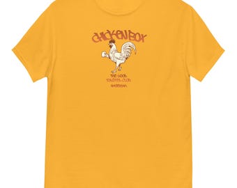 Maglietta Chicken Boy da uomo | Divertente gallo con guantoni da boxe | Maglietta grafica retrò con gallo | Maglietta streetwear divertente | Amsterdam Club Design