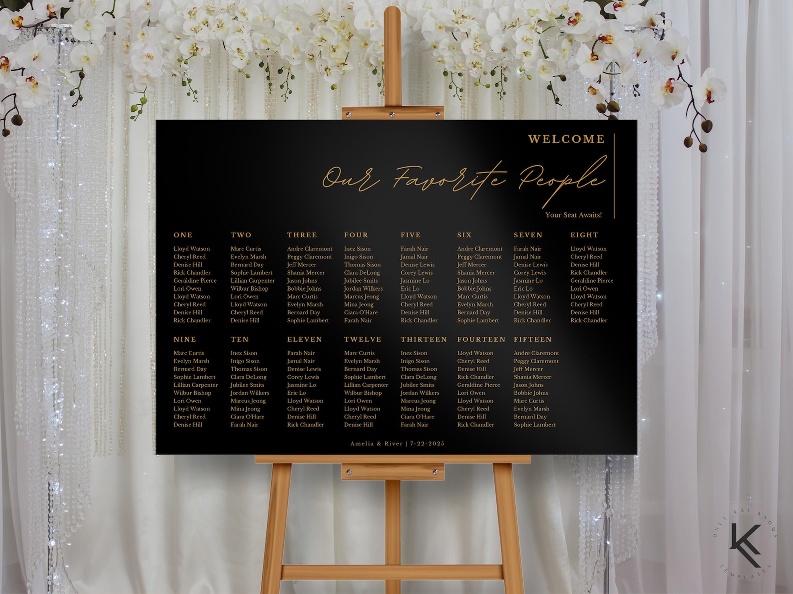 Editable Canva Wedding Seating Chart Template Instant Download With ...