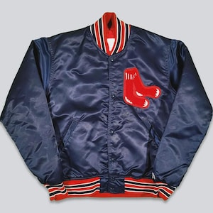 Boston Red Sox Blue and Red Varsity Jacket,  Baseball Jacket, Red Sox Fan Apparel, Vintage Style Bomber Jacket,Handmade Jacket, Unisex