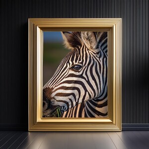 Zebra Art Rolled Poster, Wildlife Decor for Nature Lovers, Modern Wall Art, Great for Home Office, Gift for Animal Lovers