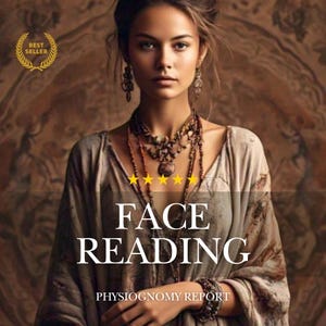 Lectura facial personalizada: Informe fisonómico - Personalidad y destino, regalo espiritual único (PDF), disponible el mismo día.