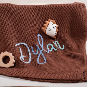 Personalized Baby Blanket with Hand-Embroidered Name | Unique Newborn Gift Idea