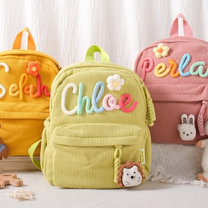 Toddler School Backpack: Personalized Name Preschool Bag - Cute Gift for Boys and Girls Ages 2-5