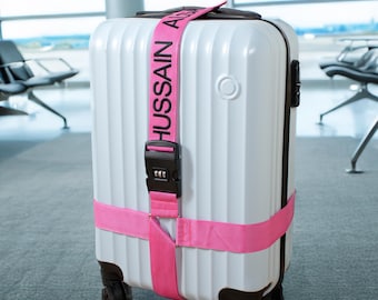Personalized Embroidered Luggage Strap: Secure Custom Travel ID Belt for Luggage Safety
