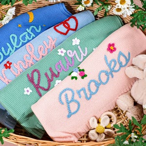 Custom Name Baby Blanket – Hand-Embroidered & Ultra-Soft | Perfect Newborn Gift or Baby Shower Keepsake
