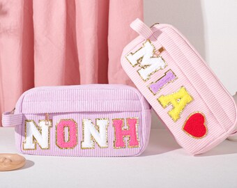 Estuche de pana personalizado: parche con nombre personalizado, regalo para niños