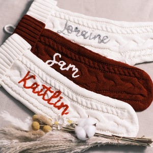 Personalized Knit Christmas Stocking: Vintage Style Mantel Decor