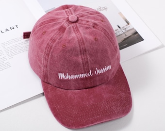 Custom Embroidered Dad Hat: Personalized Initial Vintage Snapback