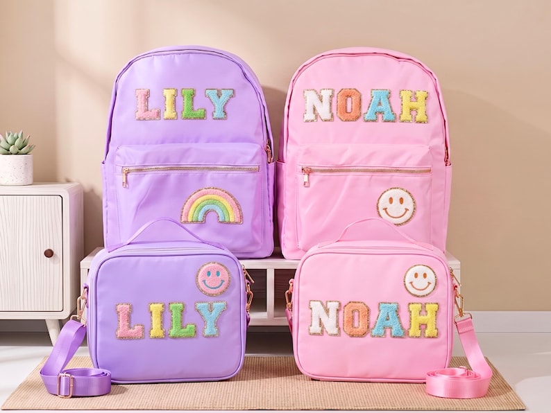 Personalized Kids Backpack and Lunch Bag Set, Back to School Gift for ...