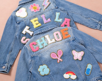 Personalized Toddler Denim Jacket: Custom Name & Patch Birthday Gift