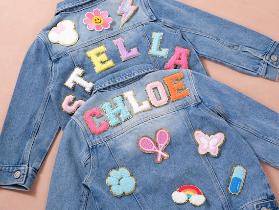 Personalized Toddler Denim Jacket: Custom Name & Patch Birthday Gift