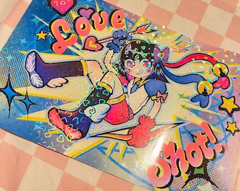 Pomni Love Shot Holographic Art Print | The Digital Circus Fan Art (8.5 x 5.5)