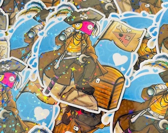 TADC Pirate Zooble | Holographic stars sticker | 3 inches