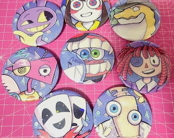 Digital Circus Star Holographic Button: TADC Crew Button/Badge 2.25"