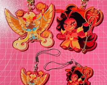 CRK Golden Cheese & Burning Spice cookie acrylic Charms 3.54” inches