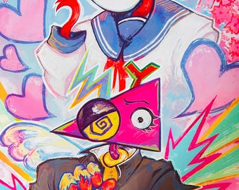 TADC Abstragedy Anime School AU | Zooble x Gangle | Art Print 8.5 x 11 inches |