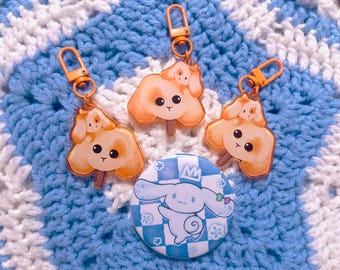 Orange cream Bunny popsicle acrylic charm 1.97” inch