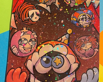 TADC Caine Holographic Print | Juggling Troupe Art (8.5 x 5.5)