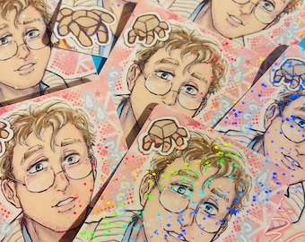 Project Hail Mary | PHM Dr. Ryland Grace | Holographic glitter and Sand glitter photocard | 2.5 x 3.5 inches