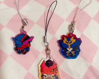 Kamen Rider Build & Kyuranger-telefoonbedel van acryl 1,57" inch