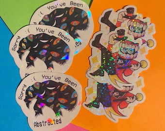 TADC Holographic Stickers | Caine & Abstraction stickers