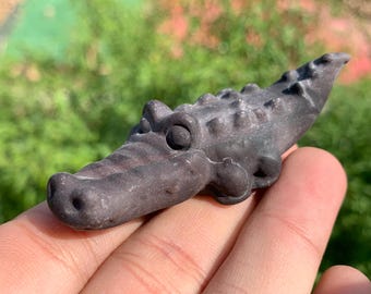 2.6"+ Natural shadow stone,crocodile,Skull,Crystal crocodile,Aura crystal crocodile,Hand carving,Home decoration,Crystal gift 1PC