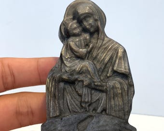 3.3"+ Natural Silver Obsidian Quartz Virgin Mary,Crystal,Quartz,Crystal Quartz,Crystal Virgin Mary,Home Decoration,Crystal Gift 1PC